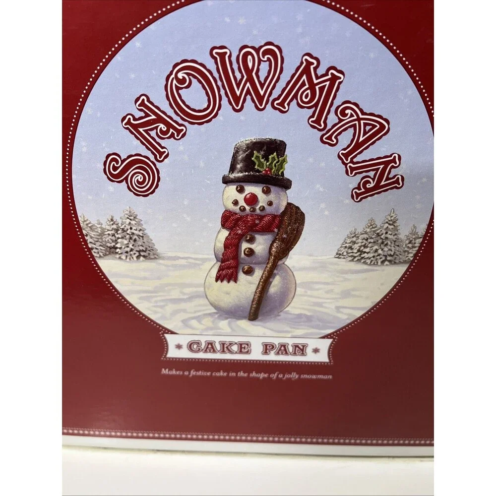 Williams Sonoma Nordic Ware Snowman Cake Pan 10 Cups 2005 NIB Christmas